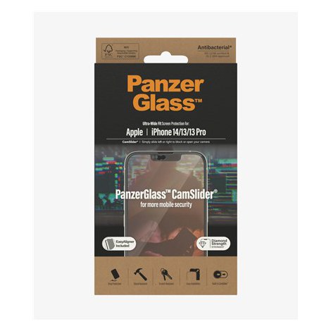 PanzerGlass | Screen protector - glass | Apple iPhone 13, 13 Pro, 14 | Tempered glass | Black | Transparent - 3